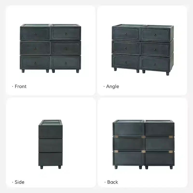 Oddone 2 - Drawer end table Set of 3 With Modular Design| ART OF LIVING DESIGNS