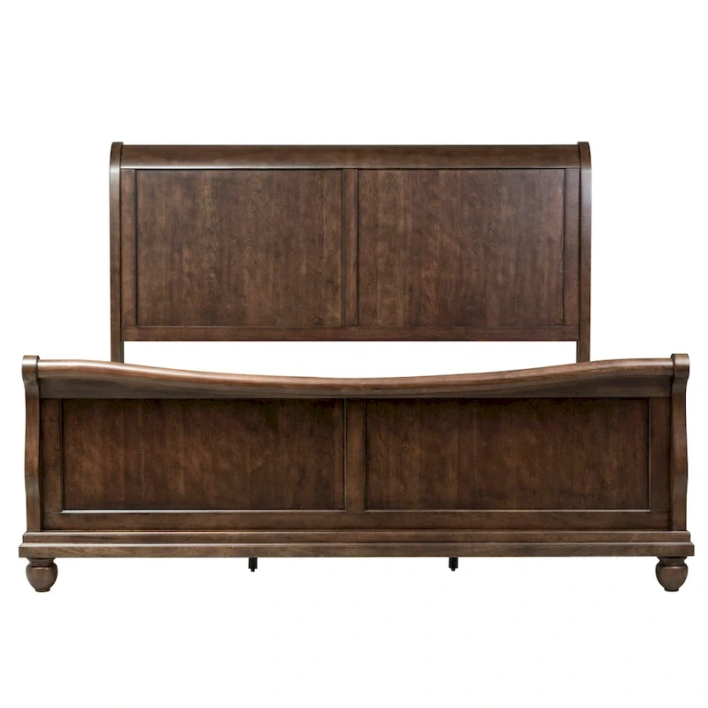 Rustic Traditions Sleigh Bed in Rustic Cherry