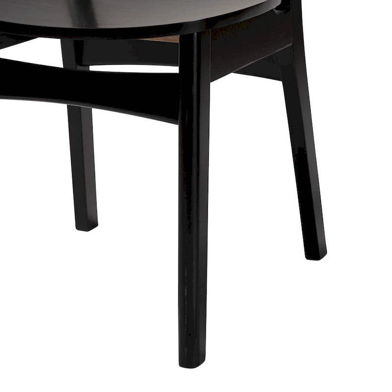 Tafari Mid-Century Modern Wood and Rattan 2-Piece Dining Chair Set