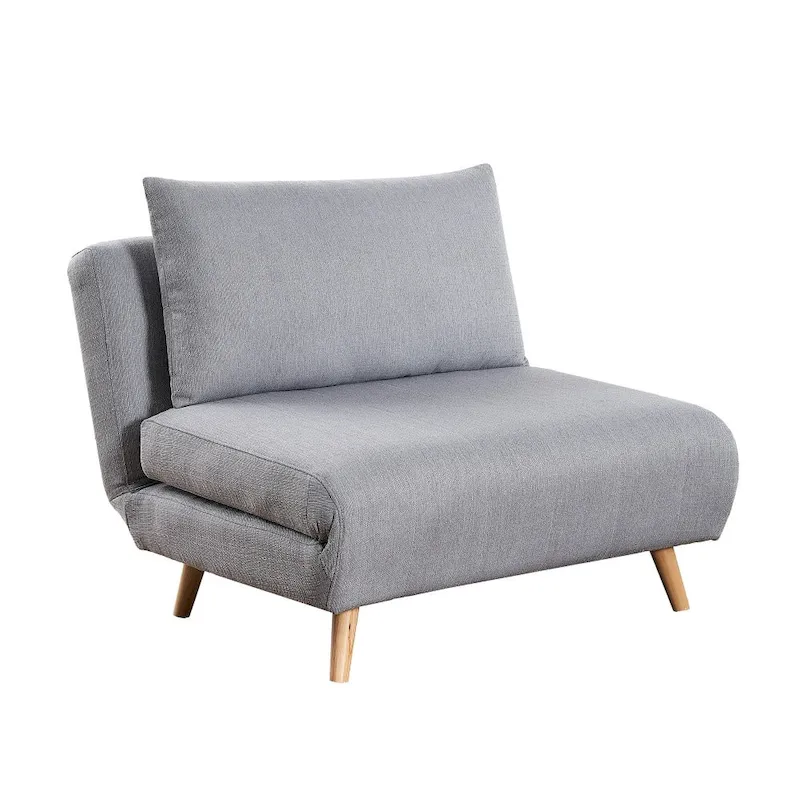 Foldable Sleep Chair with Hideaway Legs and Backrest Pillow - 75.5D x 41W x 30H
