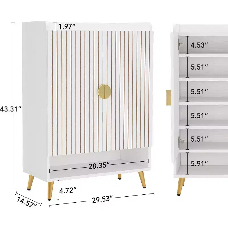 Tribesigns 7-Tier Wooden Shoe Cabinet