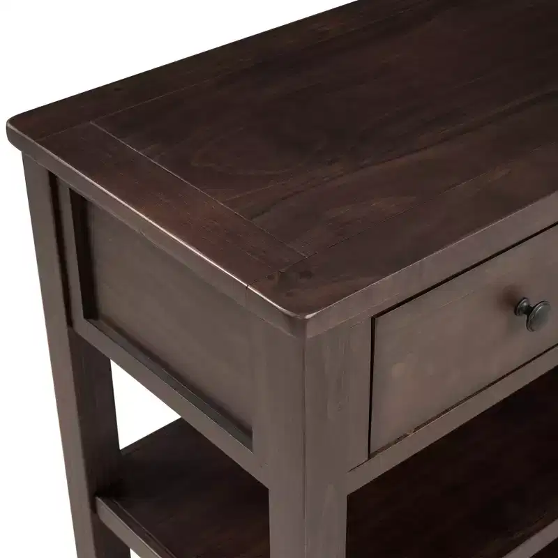 Whisen Modern Design Console Table with 3 Drawers and 2 Open Shelves