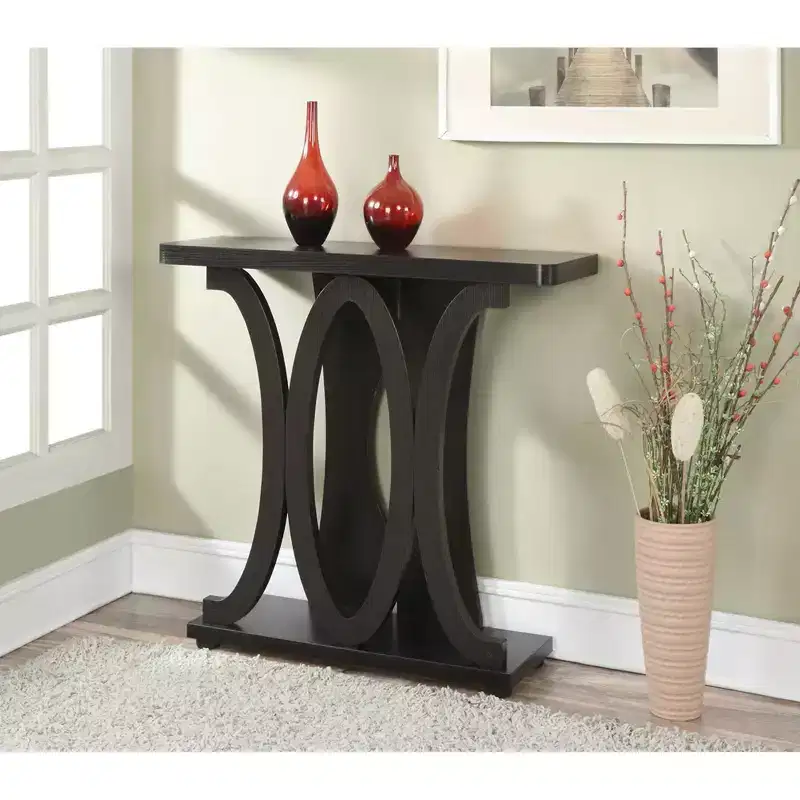 Newport Hailey Console Table Espresso - Breighton Home: Sleek Sofa Table, Narrow Design for Entryway