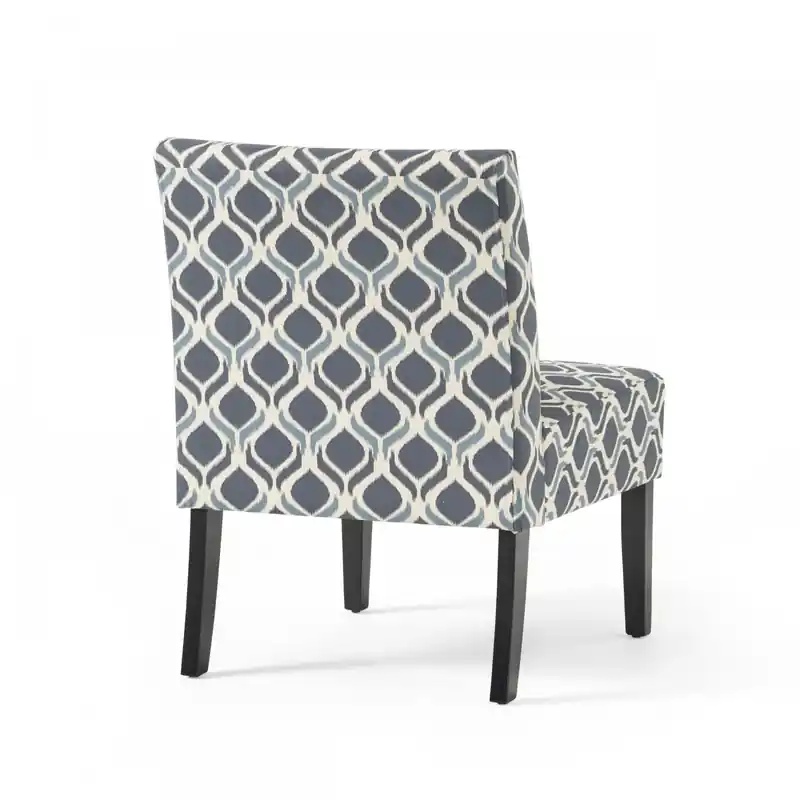 Linen-look Fabric Accent Chair With Rubberwood Legs