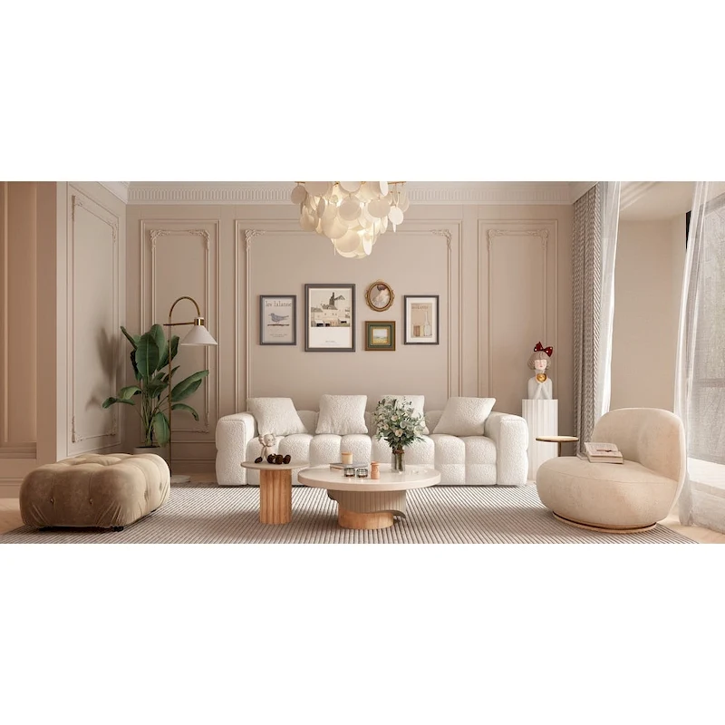 100.8 Teddy Velvet Sofa CouchModern Loveseat/Sofa/Couch with Armrest