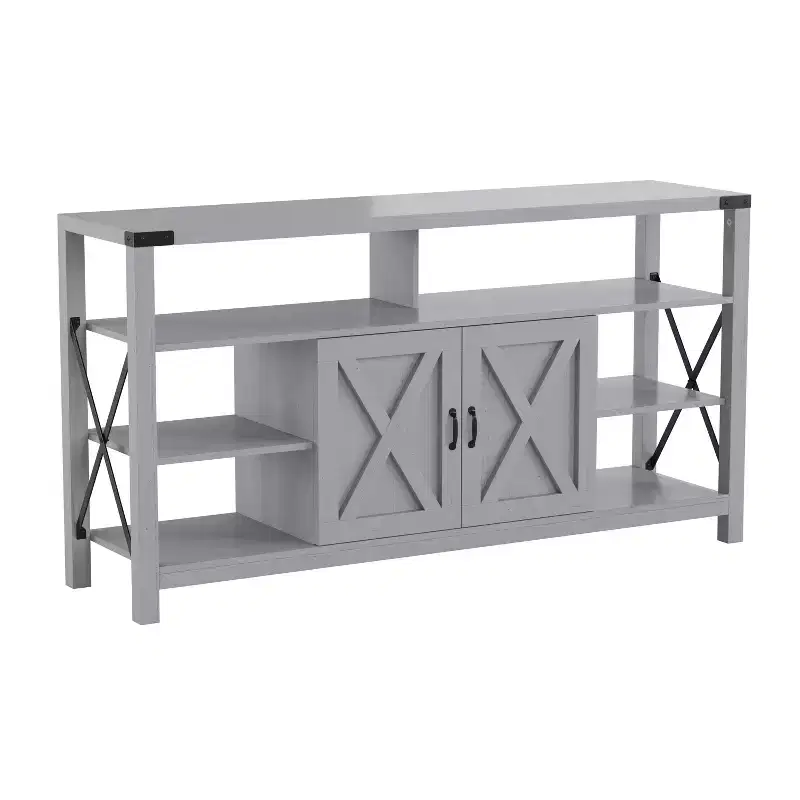 Engineered Wood Laminate Media Console Cabinet 60