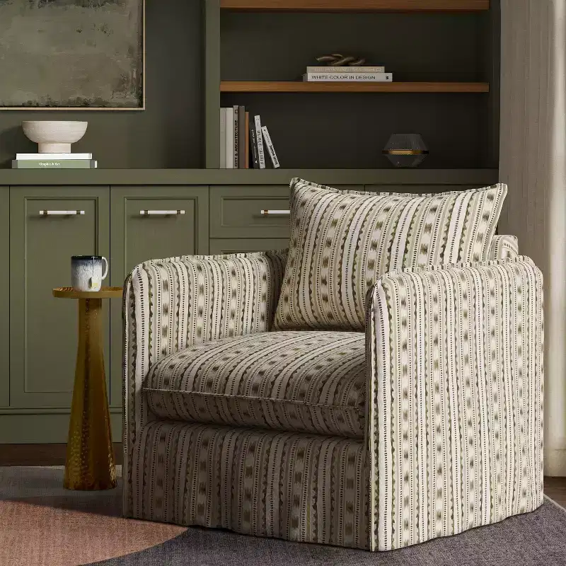 Slouchy Lounge Chair with French Seams