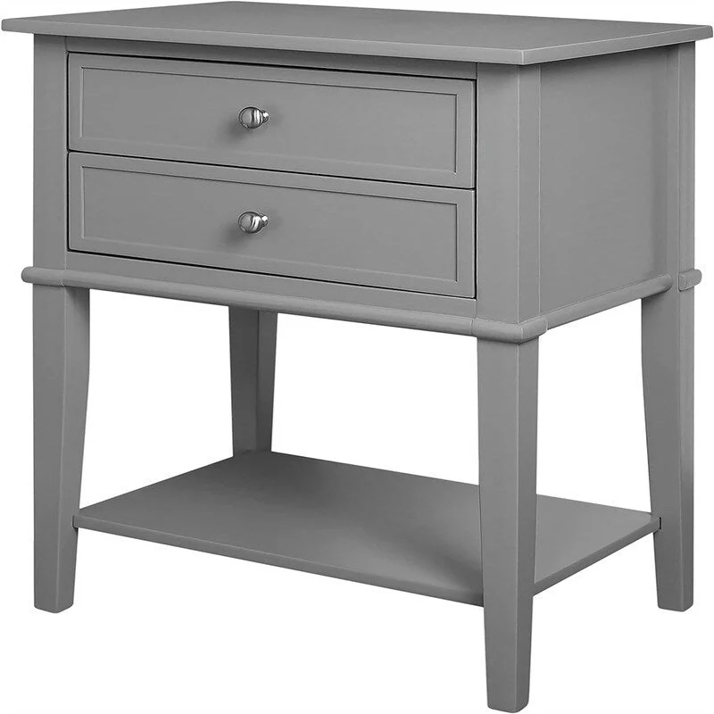 Franklin Accent Table 2 Drawers Black