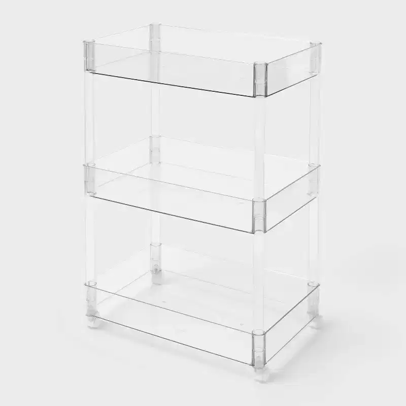 3 Tier Clear Storage Cart