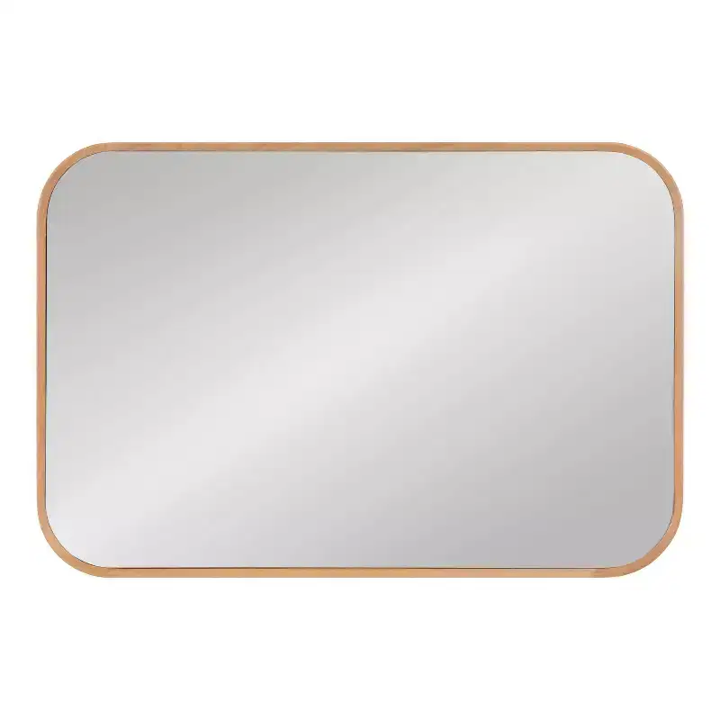 23" x 35" Nordlund Framed Decorative Wall Mirror Natural - Kate & Laurel All Things Decor