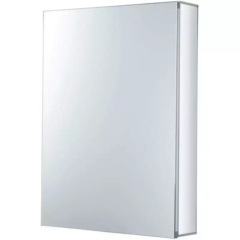 Fine Fixtures Bathroom Medicine Cabinet - Single Door, Recessed/Surface Mount - Right/Left Hinged - Mirrored Interior