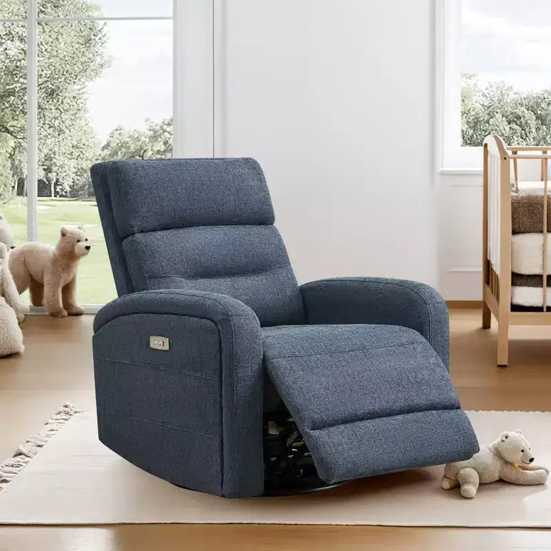 Spruce & Spring Power Glider Swivel Rocker Recliner Chair Nursery Recliner