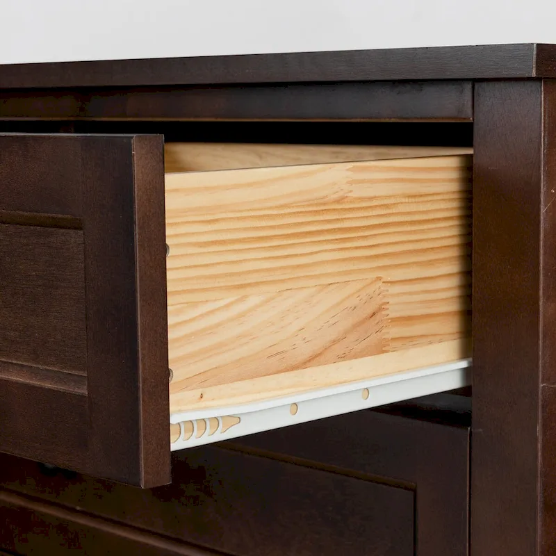 Wood spray-painted drawer dresser