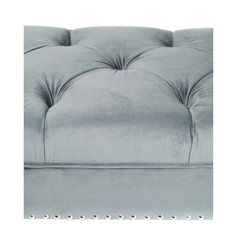 Mid Century Modern Tufted Upholstered Living Room Bench