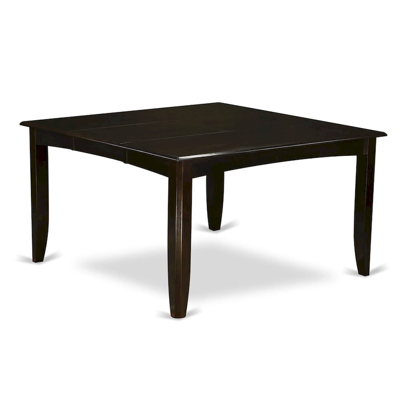 East West Furniture Dining Furniture Set Includes a Square Kitchen Table with Butterfly Leaf and 4 Dining Chairs, Cappuccino