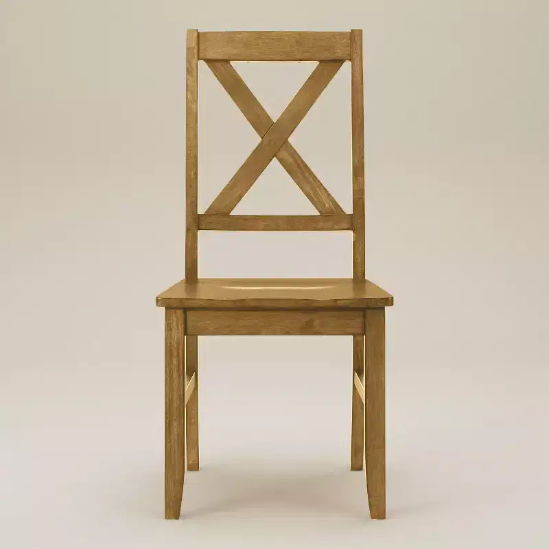 Solid Wood Cross-Back Dining Chair of 18.5 W x 21.4 D x 38.4 H