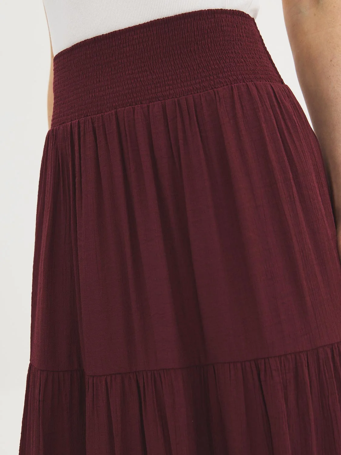 Tiered Smocked Maxi Skirt