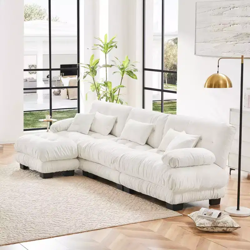 Luxury Modular Sectional Sofa Couch,Oversized L Shaped Cloud Couch for Living Room