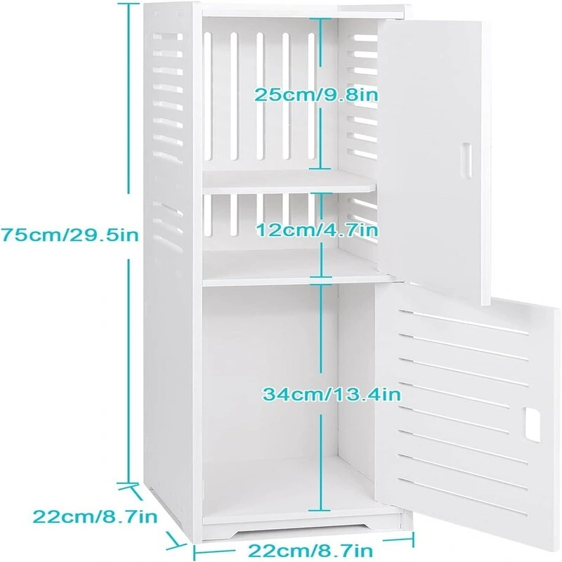 Small Waterproof Bathroom Cabinets Free Standing - 8.7D x 8.7W x 29.5H