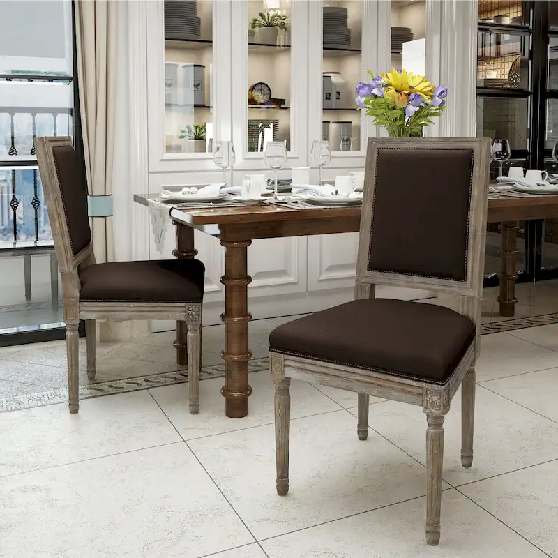 Ledger Traditional Fabric Dining Chair (Set of 2) by Christopher Knight Home