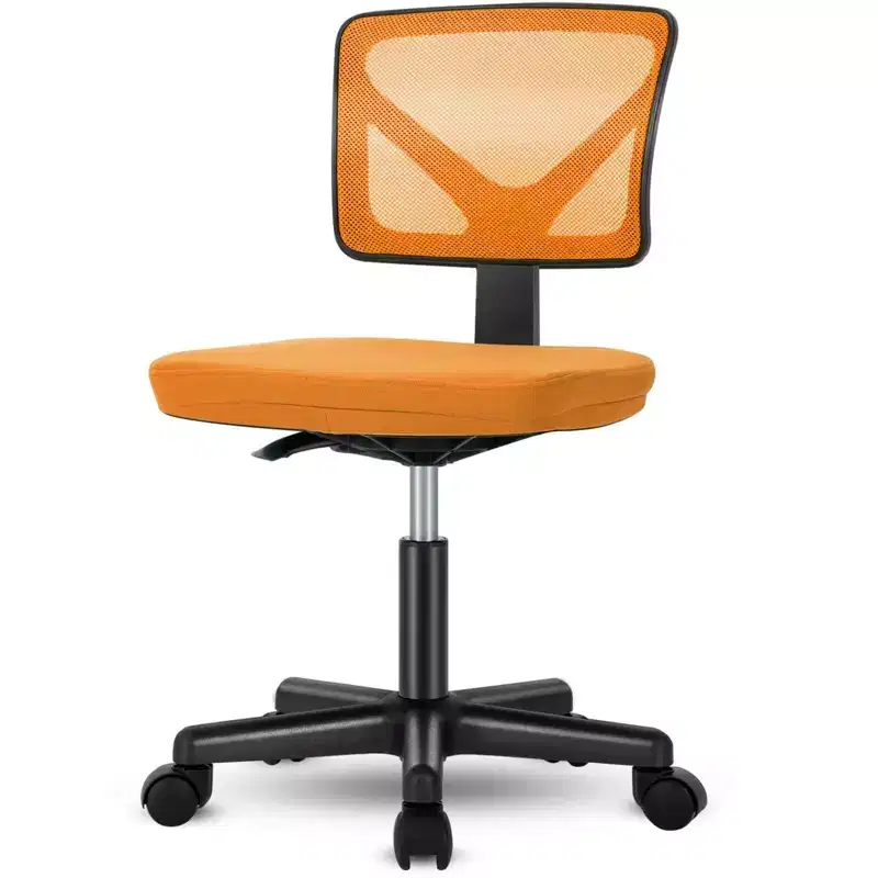 TUYOHW Mesh Swivel Criss Cross Chair on Wheels,Office Chair with Adjustable Height and Lumbar Support,Gaming Chair with Low-Back for Office