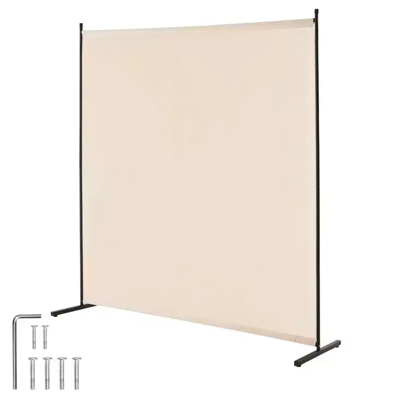 Room Divider, Single Panel Room Divider, 6FT Privacy Screen Indoor, Partition Divider for Room Separation, Freestanding Room Divider Panel