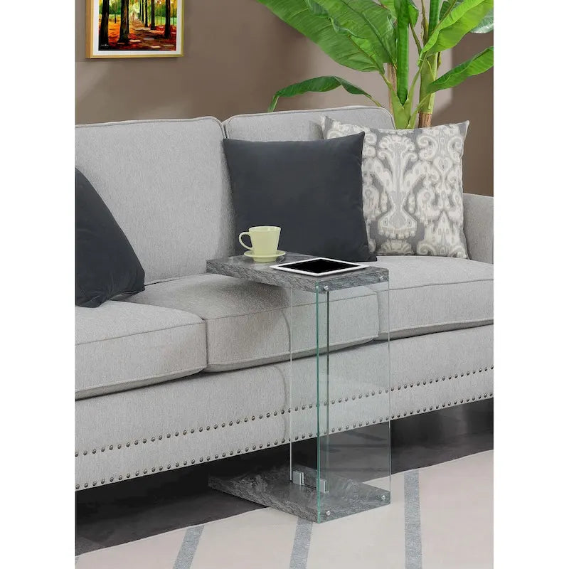 Glass C End Table