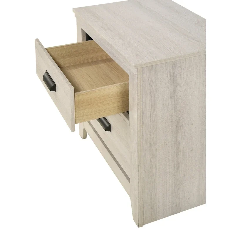 Edyth 4 Piece White LED Panel Bedroom Set