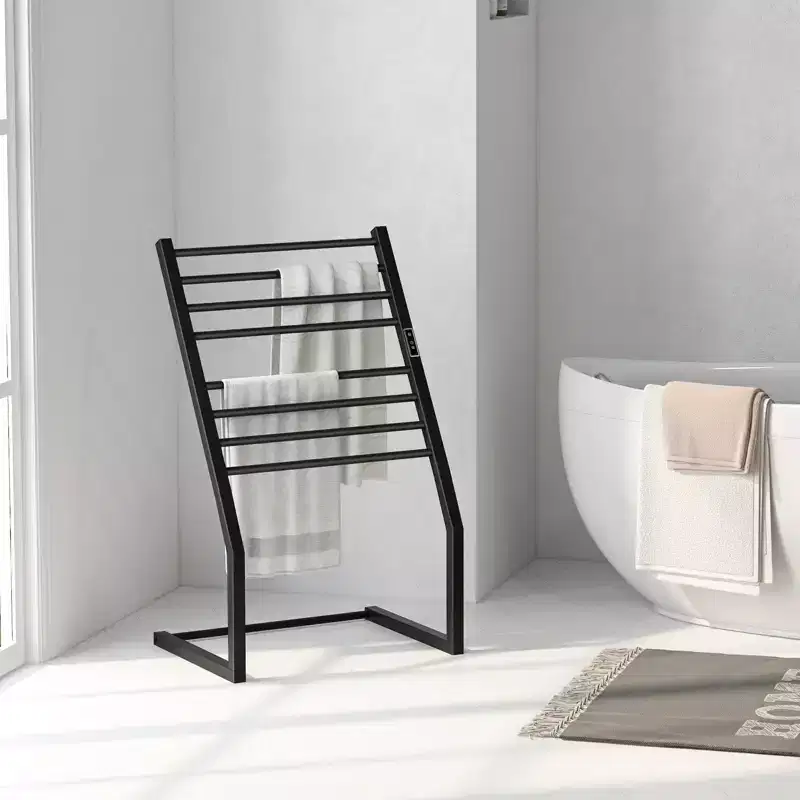 Costway 2-in-1 Towel Warmer Rack Freestanding Wall Mounted with LED Display Built-in Timer