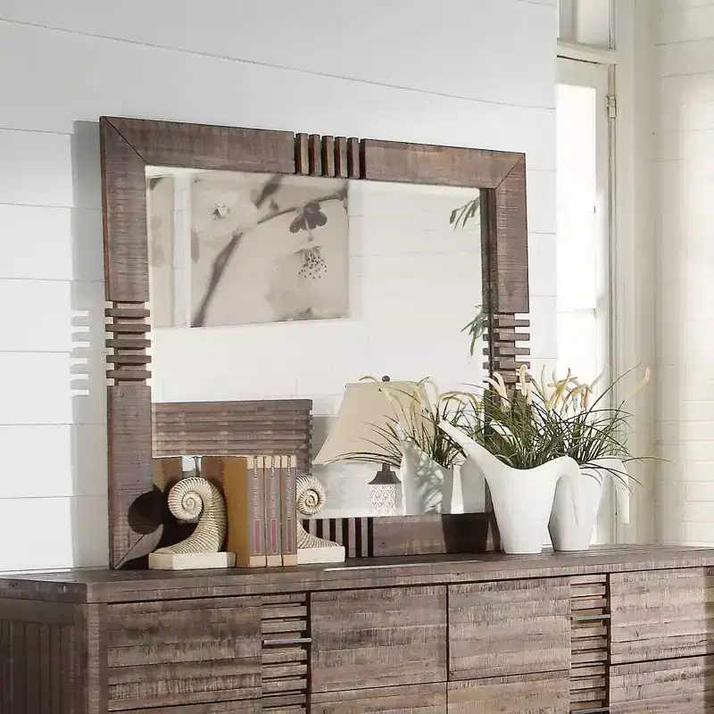 Acme Furniture Andria Dresser Mirror Reclaimed Oak