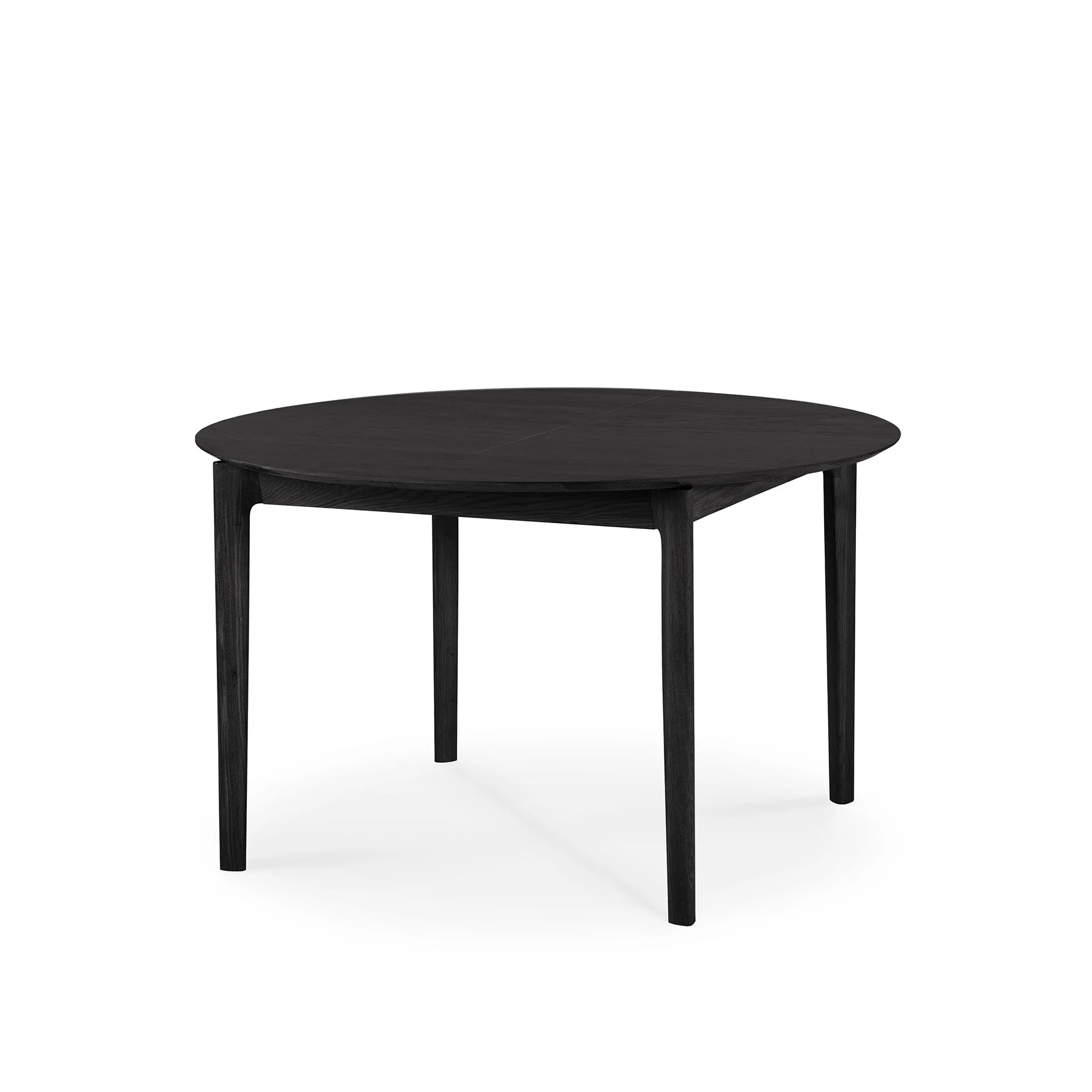 Timeless Solid Oak Round Extendable Dining Table with Internal Leaf for Compact Dining Rooms
