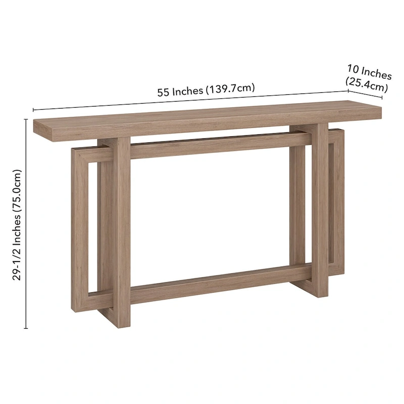 Breslow 55 Wide Rectangular Console Table - 55 Wide