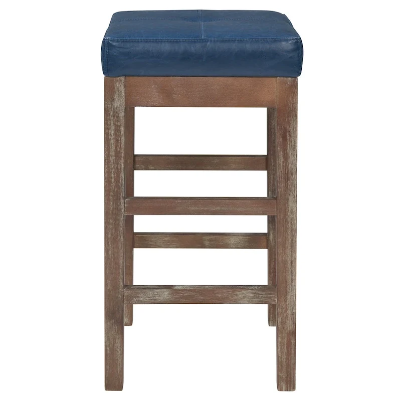 Bonded Leather Backless Counter Stool - 27