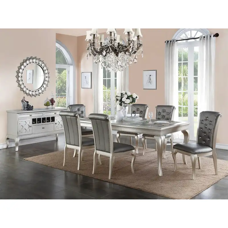 Dining Table in Antique Silver