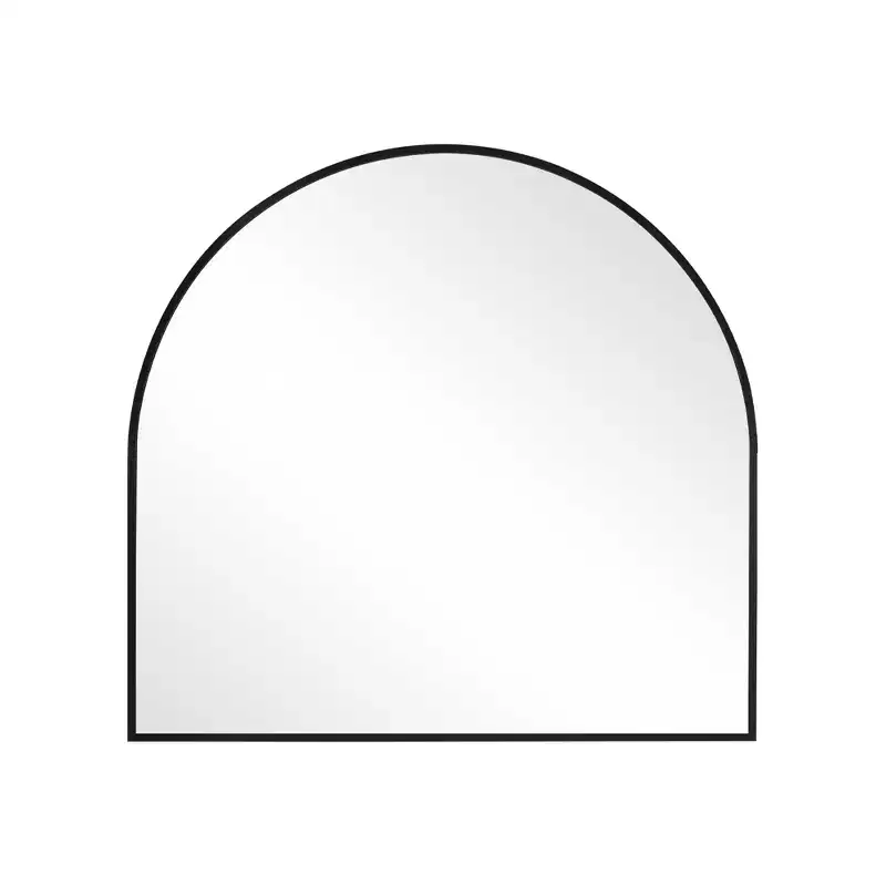HomeRoots 29 Black Metal Arch Framed Accent Mirror