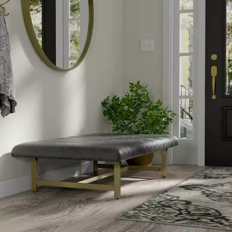 Upholstered Vegan Leather Coffee Table | 52