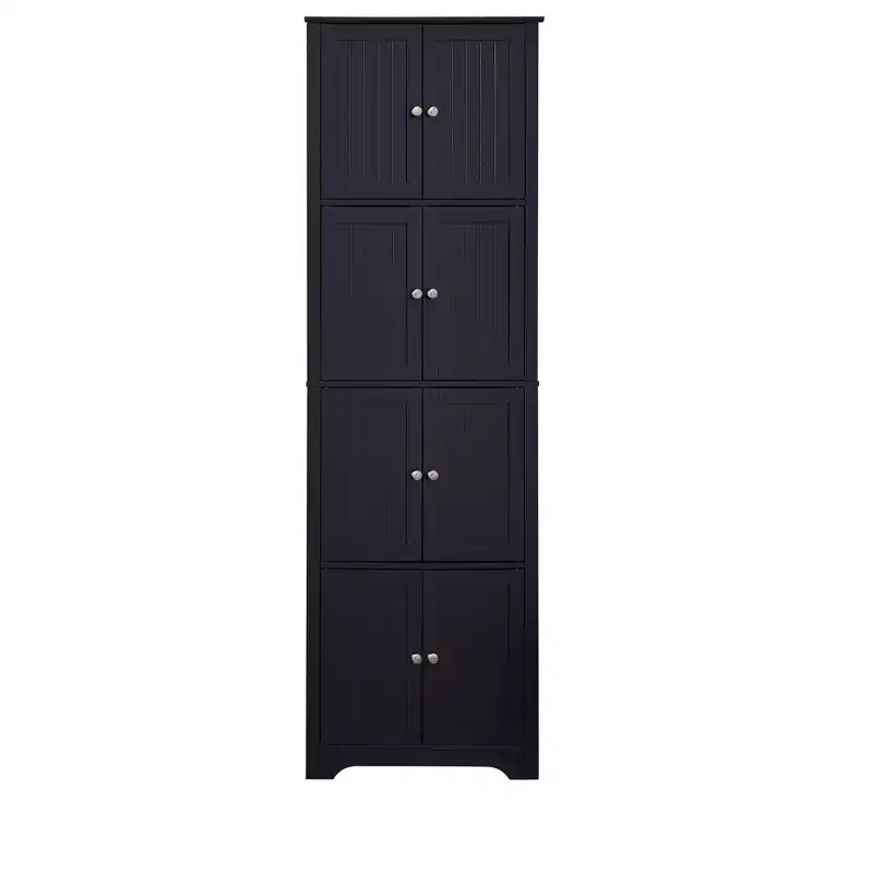Kings Brand Furniture - Lyons 4-Tier 68 Kitchen Pantry Storage Cabinet with 8 Doors