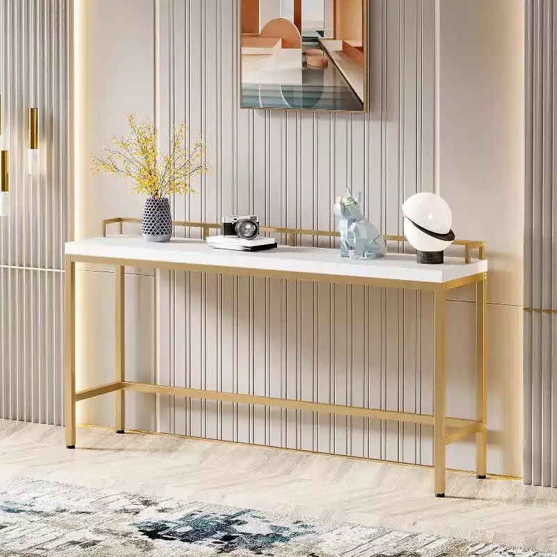 Lantine Console Table Behind Sofa Couch, 70.9 Inch Long and Narrow Entryway Table