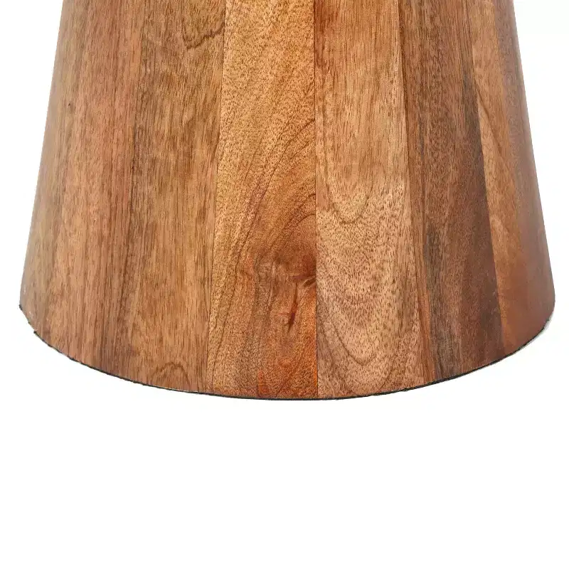 Christopher Knight Home Vera Mango Wood and Metal Round End Table, Gold/Walnut