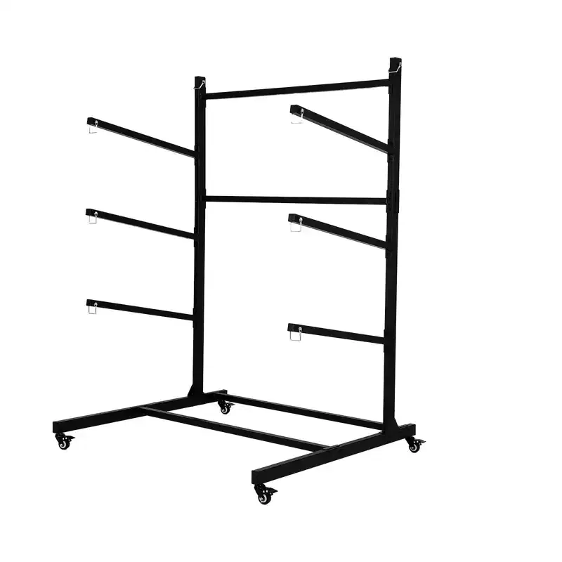 Heavy Duty Kayak Storage Rack for Garage and Outdoor Storage, Freestanding Kayak Stand with Wheels for Kayak, Canoe, Surfboard, Paddleboard