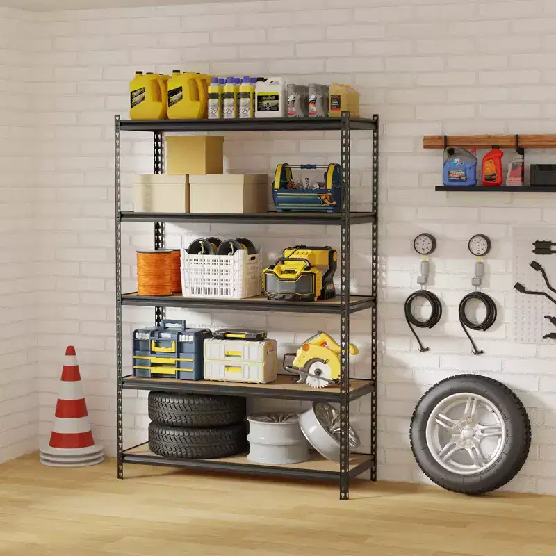 5-Tier Adjustable Metal Storage Shelf Unit