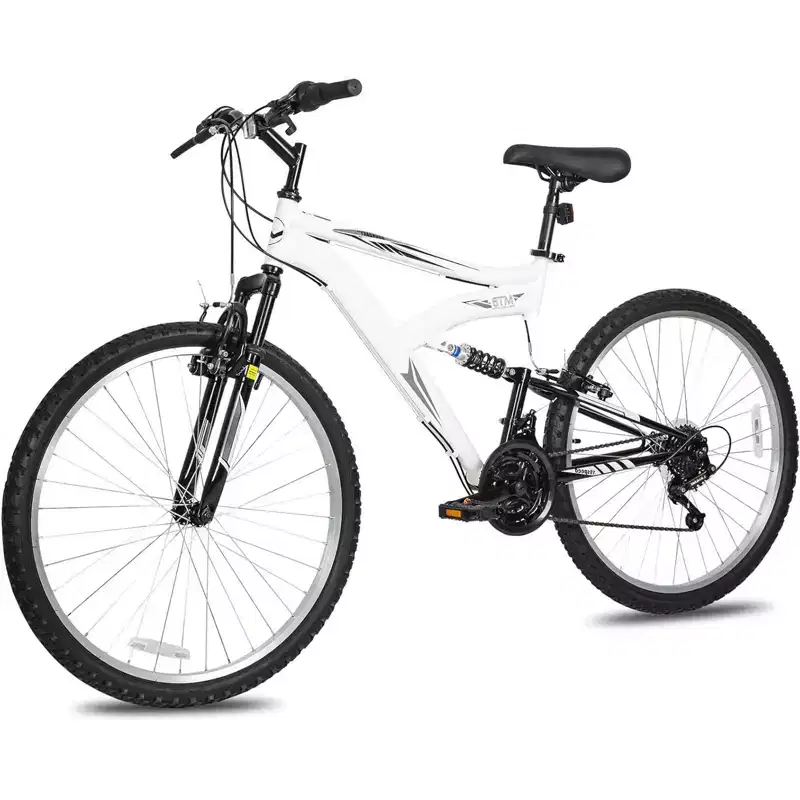 hykolity Mountain Bike, 26 27.5 Wheel, 18 Speed MTB Bicycle with Dual Suspension, Adjustable Saddle for Men Women Outdoor Cycling