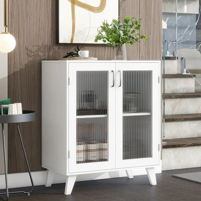 Buffet Cabinet Sideboard with 2 Doors and Adjustable Shelf