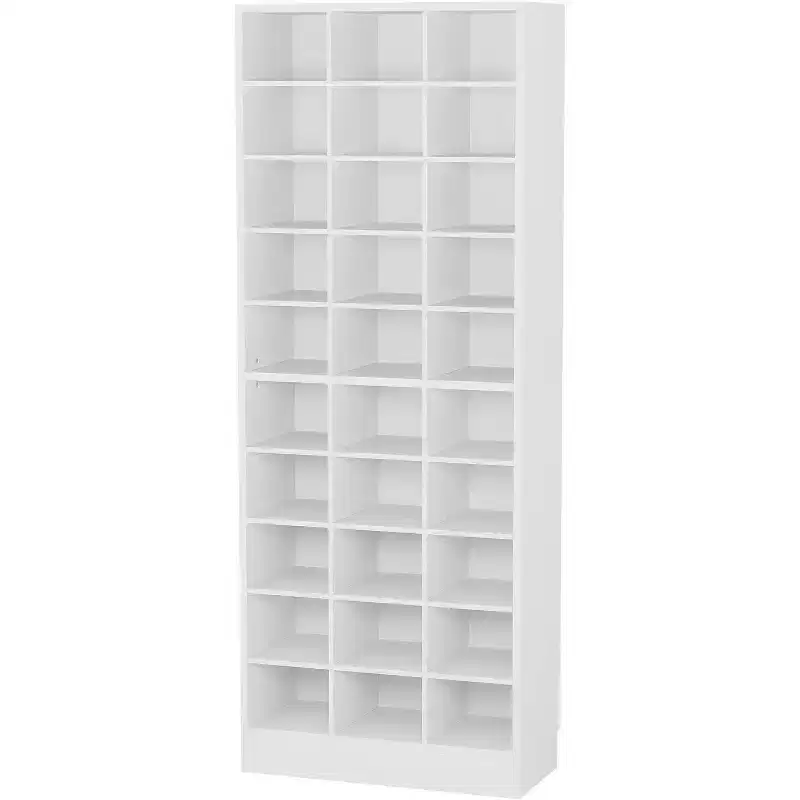 Tribesigns 10-Tier Shoe Storage Cabinet, Freestanding Wood Shoe Rack
