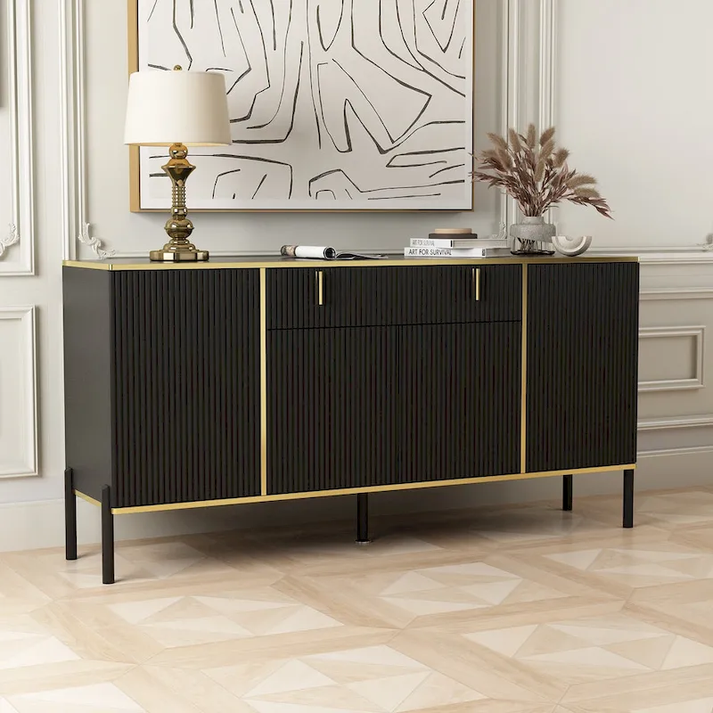 Timechee Kitchen Sideboard End Table Entry Accent Storage Cabinet