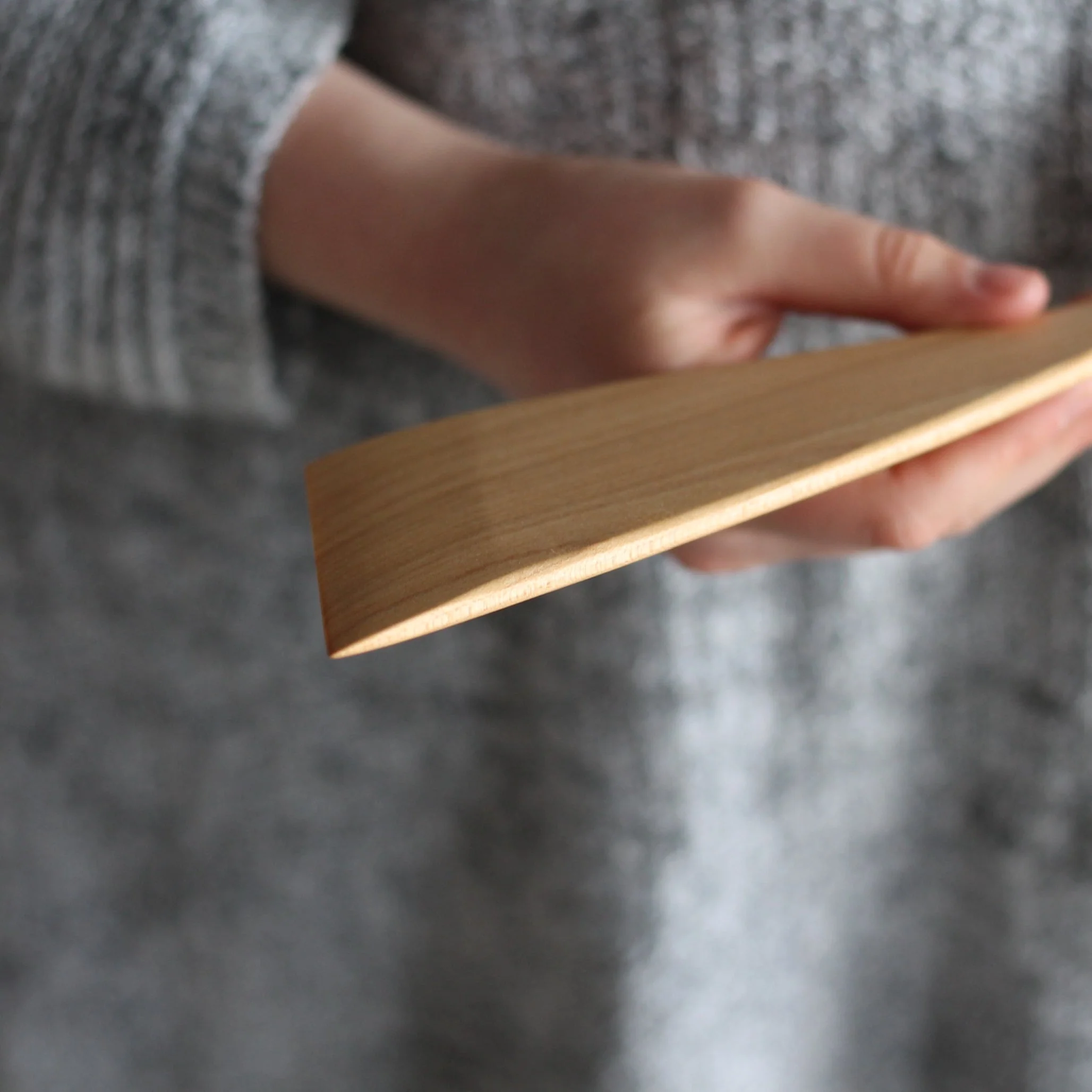 Handmade Wooden Thin Large Spatula