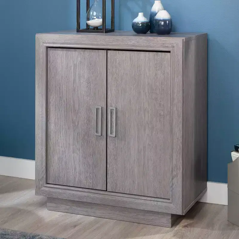 2-Door Office Base Cabinet with Adjustable Shelf, Ashen Oak