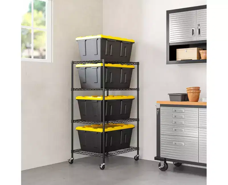 Seville Classics Storage Tote Bin Shelving Rack