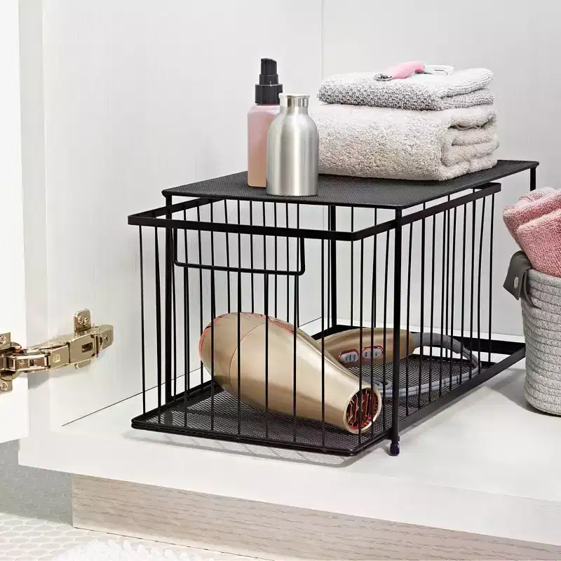Large Stackable Steel Slide Out Drawer