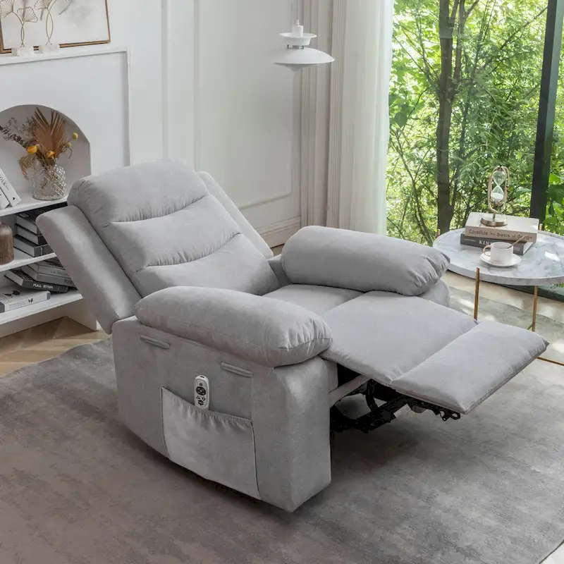 Power Recliner Chair with Adjustable Massage Function - 36.63 x 38.13 x 40.50